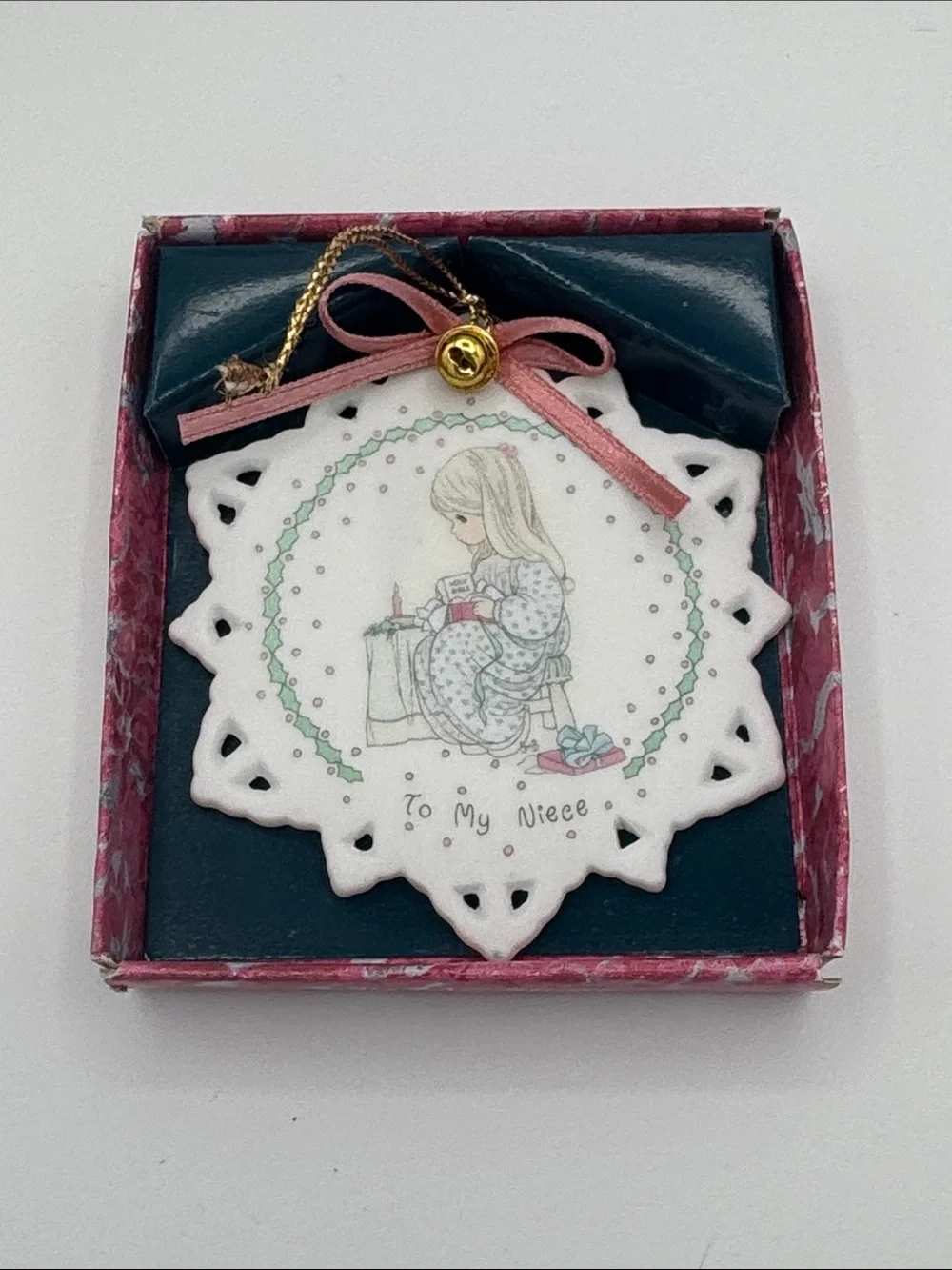 Precious Moments 1991 Snowflake Ornament To My Niece Box 234192 Samuel Butcher